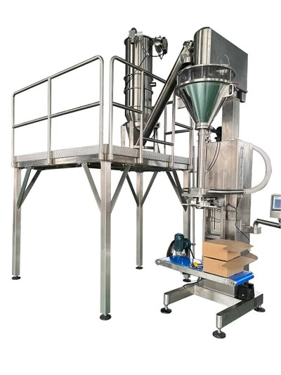 máquina de embalagem grande do saco do açúcar 25kg para sacos de empacotamento 25kg do arroz do pó de leite
